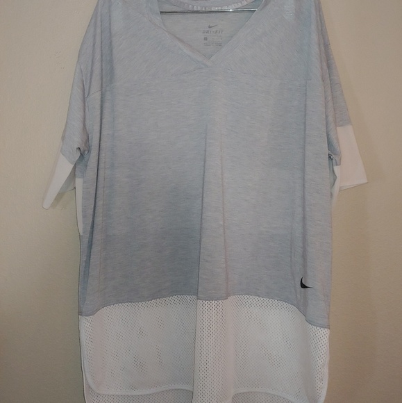 Nike Tops - Nike Dri Fit Breathe Mesh Vneck Shirt 876157-012